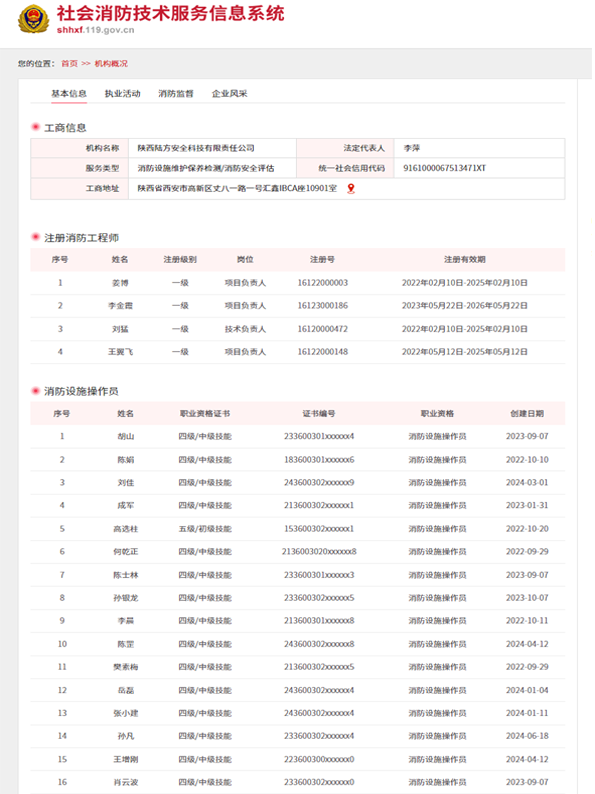 社會消防技術服務系統